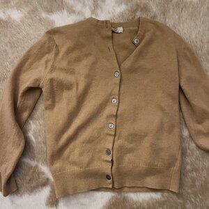 100% cashmere camel tan cardigan